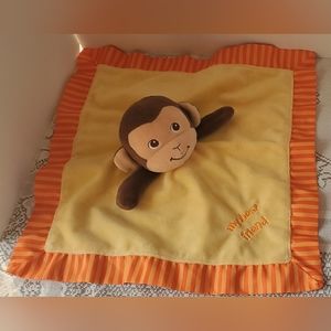 Garanimals Plush Monkey My Best Friend Lovey Baby Security Blanket Orange Yellow